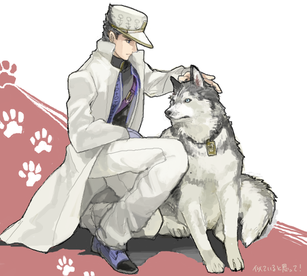 1boy, black_hair, drawr, gakuran, hat, jojo_no_kimyou_na_bouken, kuujou_joutarou, long_coat