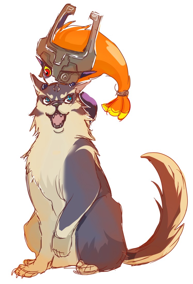 blue_eyes, butiboco, helmet, link, midna, nintendo, pointy_ears, red_eyes