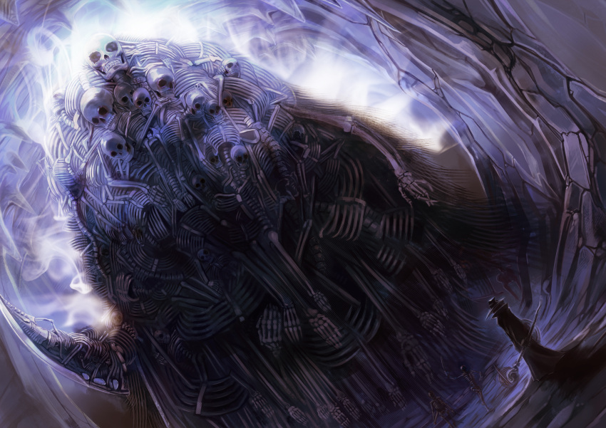 dark_souls, donarudo, gravelord_nito, hat, shield, skeleton, skull, staff