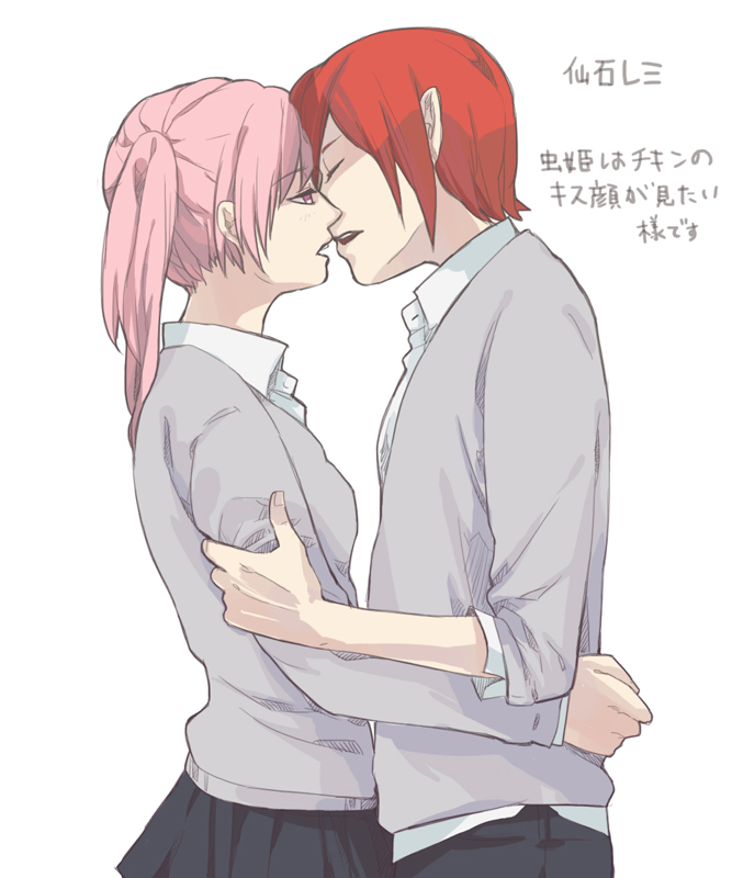 1boy, 1girl, ayasaki_remi, closed_eyes, couple, hori-san_to_miyamura-kun, hug, incipient_kiss