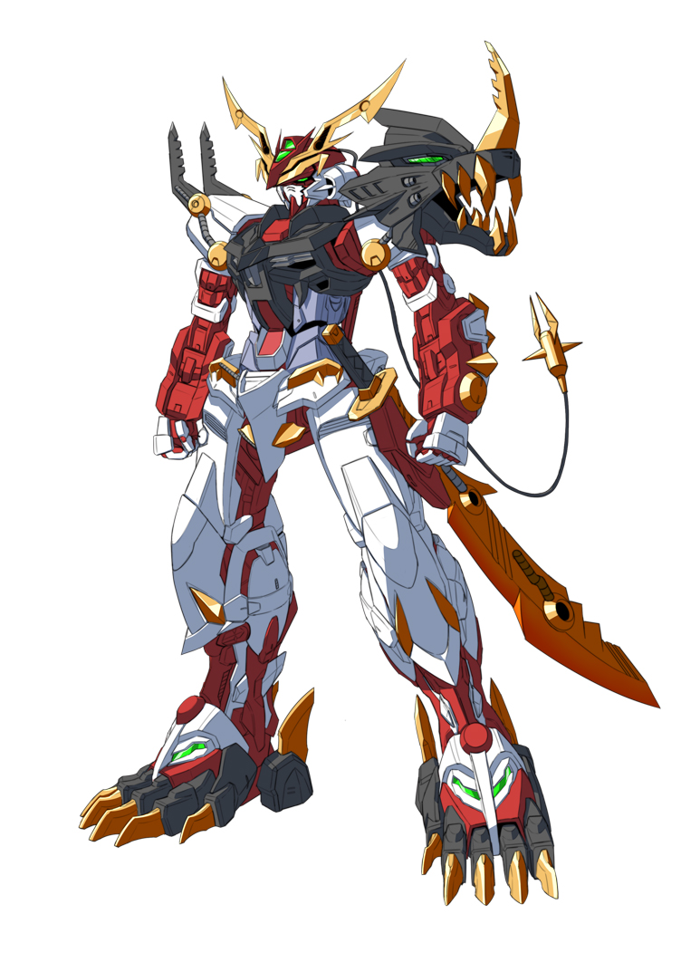cable, claws, fangs, gundam, gundam_astray_red_frame, gundam_seed, gundam_seed_astray, mecha