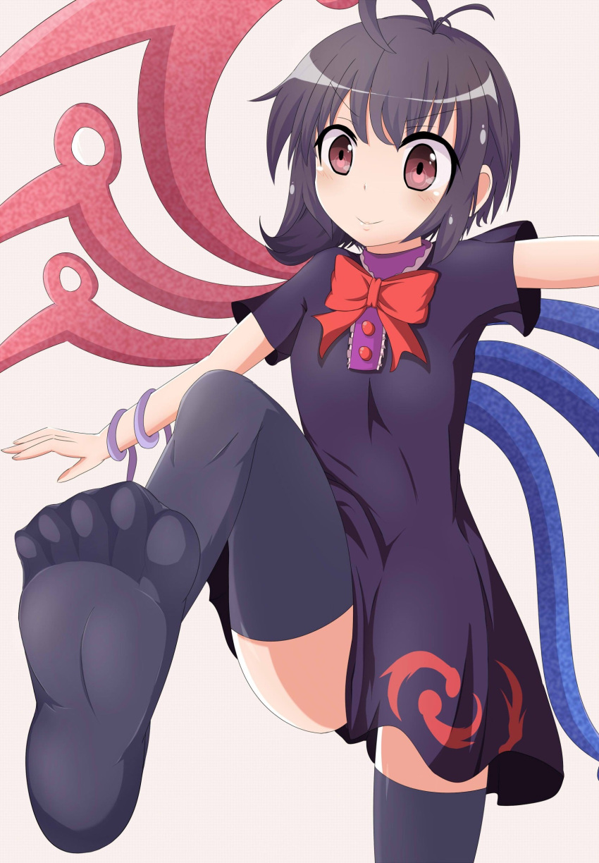 feet, houjuu_nue, masa_masa, pov_feet, thigh-highs, touhou