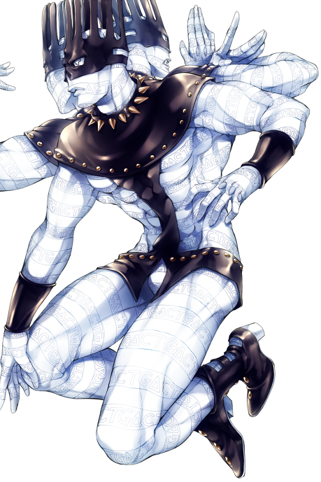 crown, gedoooo, jojo_no_kimyou_na_bouken, multiple_arms, no_humans, solo, stand_(jojo), whitesnake_(stand)