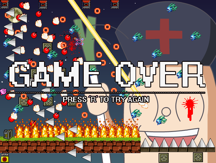 blood, castlevania, failure, fire, food, fruit, i_wanna_be_the_guy, kirby