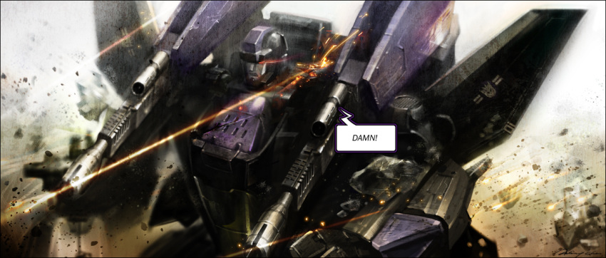 autobot, battle, cannon, damaged, decepticon, english, explosion, firing