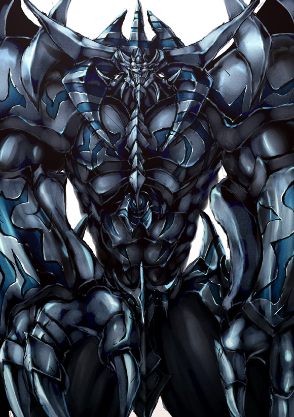 claws, duel_monster, emudoru, no_humans, obelisk_the_tormentor, red_eyes, solo, yuu-gi-ou