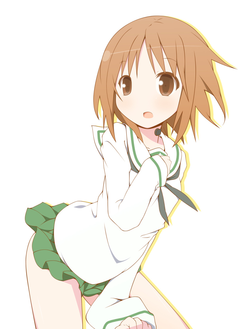 1girl, brown_eyes, brown_hair, girls_und_panzer, highres, nekokan-nekokan, nishizumi_miho, short_hair