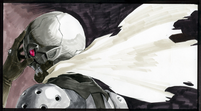gorigo, highres, skull_man, skullman, the_skullman, traditional_media