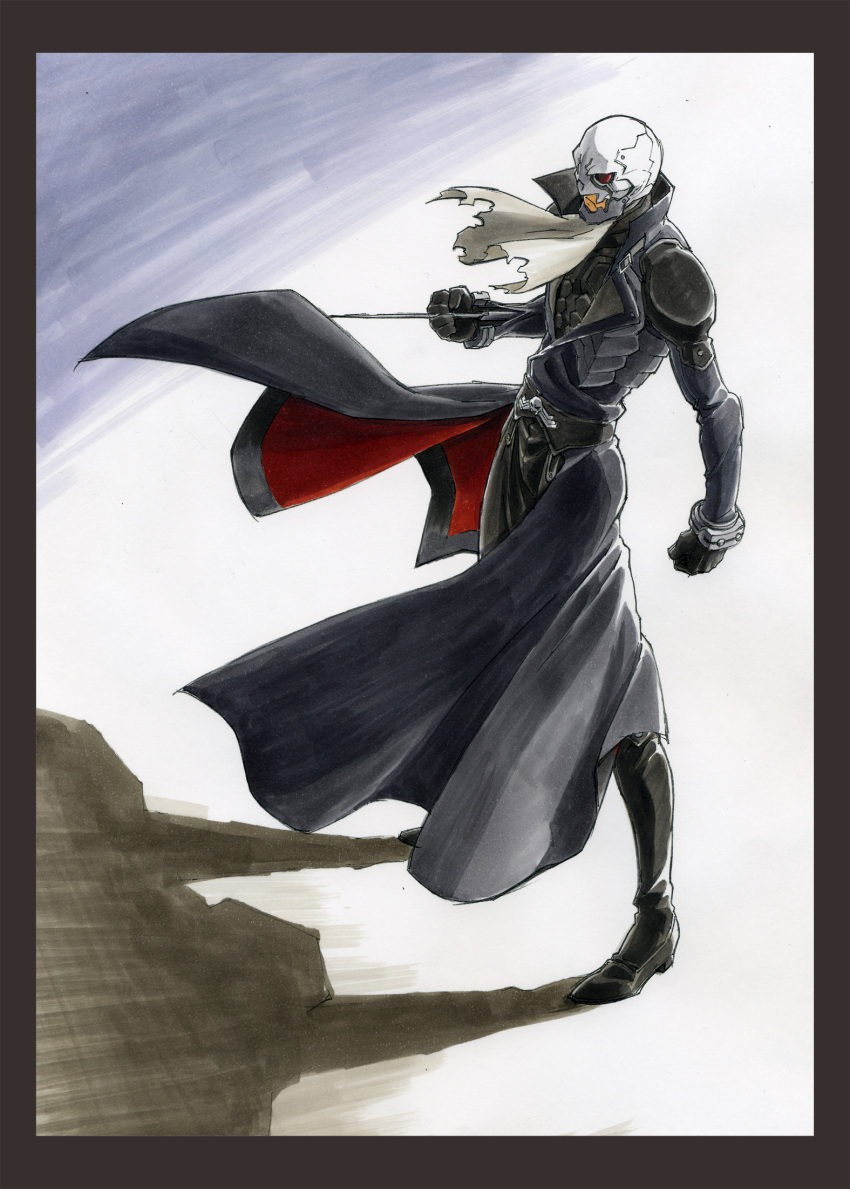 gorigo, highres, skull_man, skullman, the_skullman, traditional_media