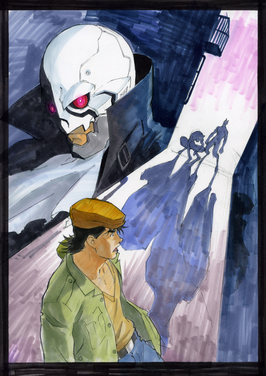 gorigo, highres, skull_man, skullman, the_skullman, traditional_media