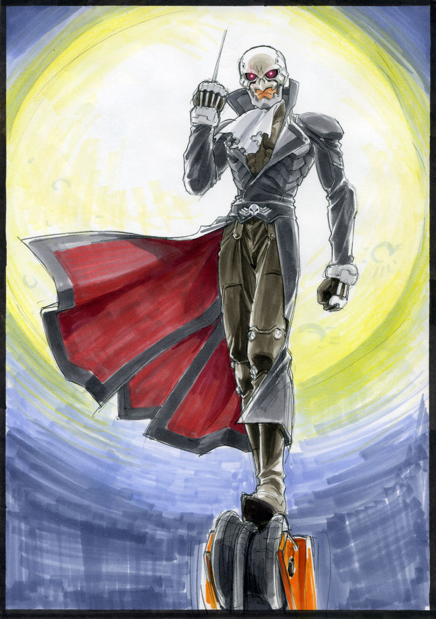 gorigo, highres, skull_man, skullman, the_skullman, traditional_media