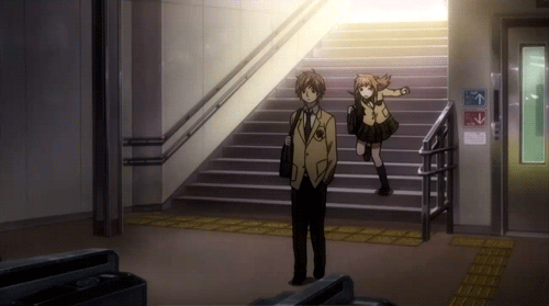 animated, animated_gif, ayase_chihaya, brown_hair, chihayafuru, long_hair, lowres, mashima_taichi
