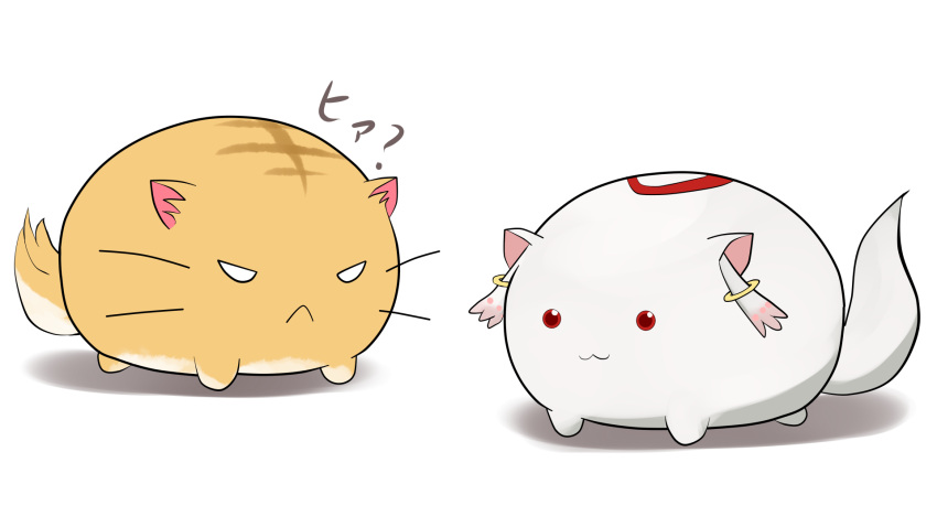 crossover, kyubey, mahou_shoujo_madoka_magica, poyo_(poyopoyo_kansatsu_nikki), poyopoyo_kansatsu_nikki, yume_shokunin