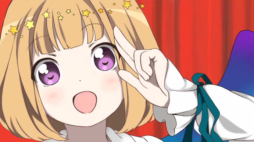 1boy, blonde_hair, bonne_c, open_mouth, parody, rche_(beatmania), solo, star