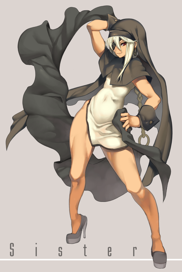 1boy, braid, capelet, cloak, clothed_navel, crossdressinging, dress, english