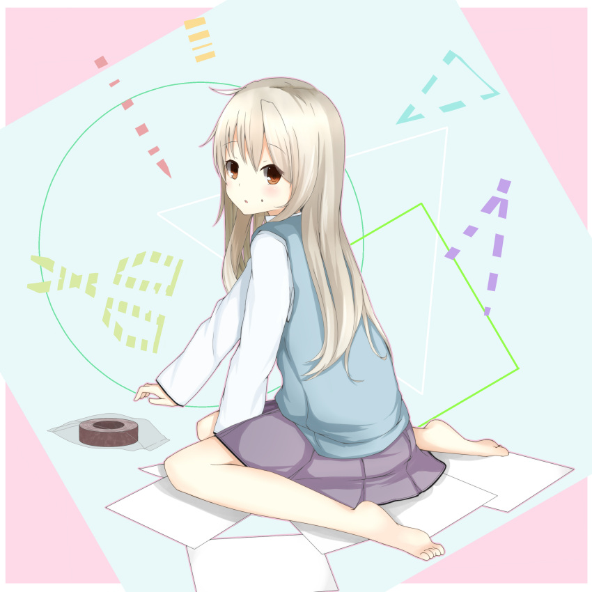 1girl, baumkuchen, blonde_hair, blush, brown_eyes, cake, food, long_hair