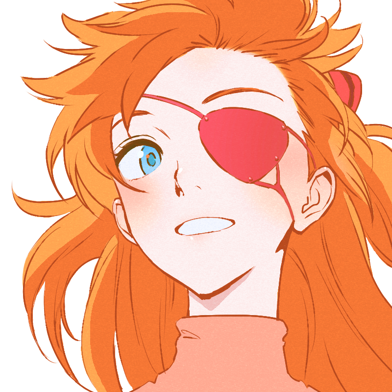 1girl, blue_eyes, evangelion:_3.0_you_can_(not)_redo, eyepatch, kawasemi, neon_genesis_evangelion, orange_hair, rebuild_of_evangelion