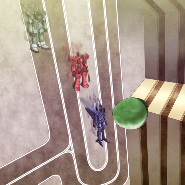 brigandier, clarityblue, heimdal, mecha, motion_blur, no_humans, weltall, xenogears