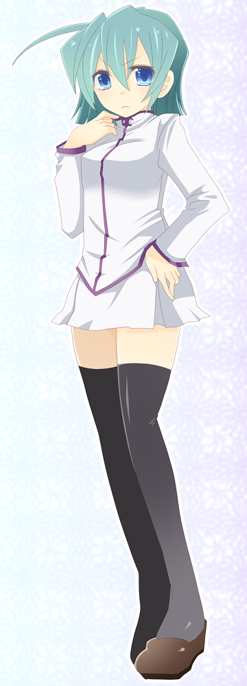 genderswap, green_hair, kaiba_noah, male, onoe_junki, thigh-highs, thighhighs, yu-gi-oh!