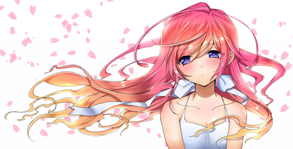 1girl, blonde_hair, blue_eyes, gradient_hair, mataro, multicolored_hair, original, pink_hair