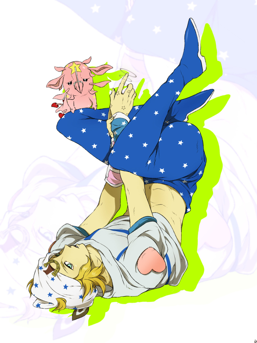 1boy, beanie, blonde_hair, blue_eyes, hat, johnny_joestar, jojo_no_kimyou_na_bouken, muu1519