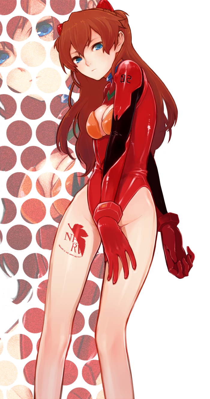 alternate_costume, bigoru, blue_eyes, brown_hair, legs, leotard, long_hair, neon_genesis_evangelion, plugsuit, rebuild_of_evangelion, shikinami_asuka_langley, skin_tight, souryuu_asuka_langley