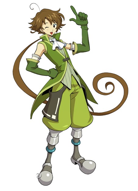 .hack//g.u., .hack//link, armpits, ascot, brown_eyes, brown_hair, detached_sleeves, official_art