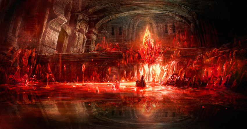 crystal, lake, miyina, no_humans, pixiv_fantasia, pixiv_fantasia_new_world, scenery, underground