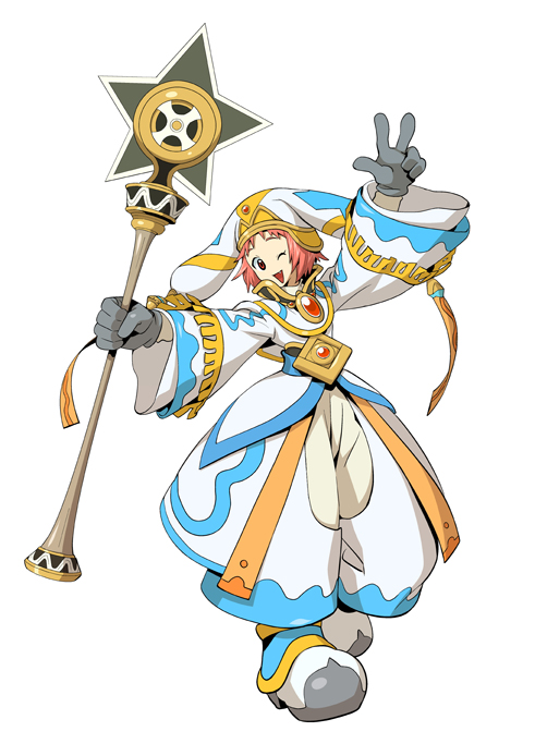 .hack//games, .hack//link, hat, mistral, official_art, pink_hair, red_eyes, short_hair