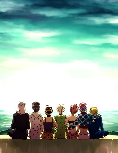 bruno_bucciarati, from_behind, giorno_giovanna, guido_mista, jojo_no_kimyou_na_bouken, leone_abbachio, narancia_ghirga, pannacotta_fugo