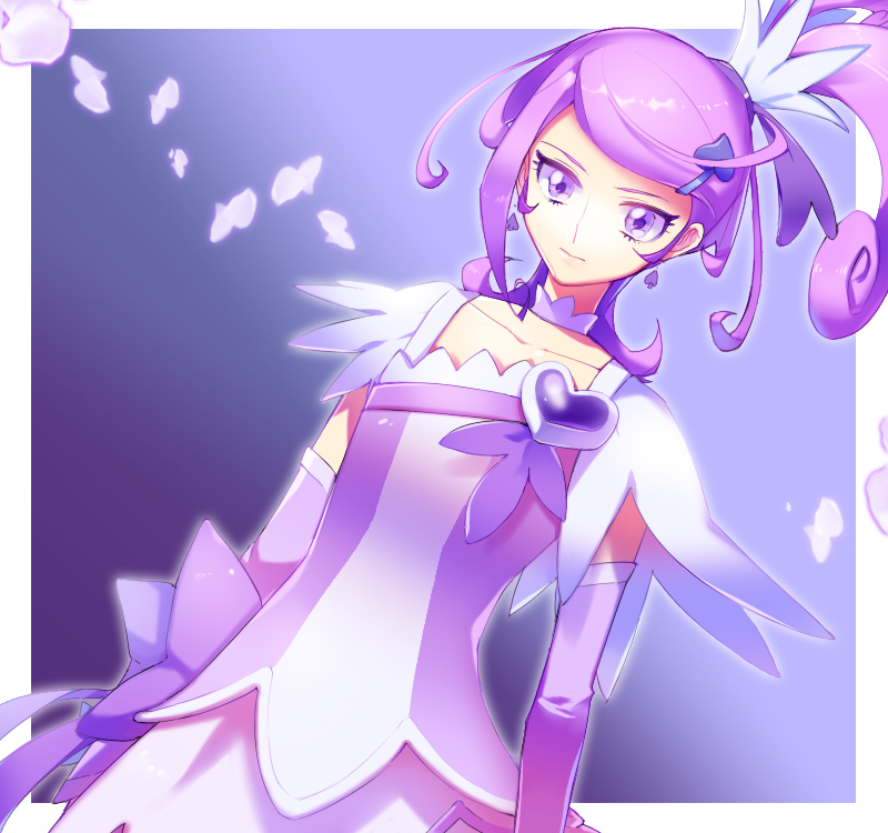 1girl, 31, arm_warmers, choker, cure_sword, dokidoki!_precure, earrings, hair_ornament