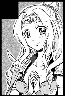 female, final_fantasy, final_fantasy_iv, hair_bun, hair_ornament, long_hair, monochrome, ponytail
