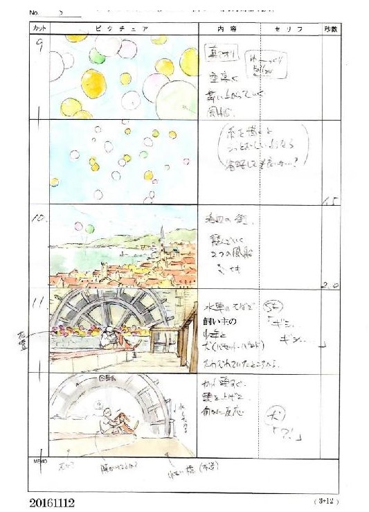 akihiko_yamashita, francois_(cm), production_materials, storyboard, the_story_of_cassis_and_arles, trash_studio_commercial