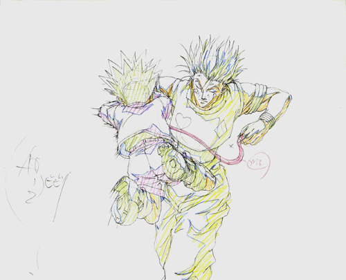 animated, fighting, genga, hunter_x_hunter, hunter_x_hunter_1999, production_materials, takuji_abe