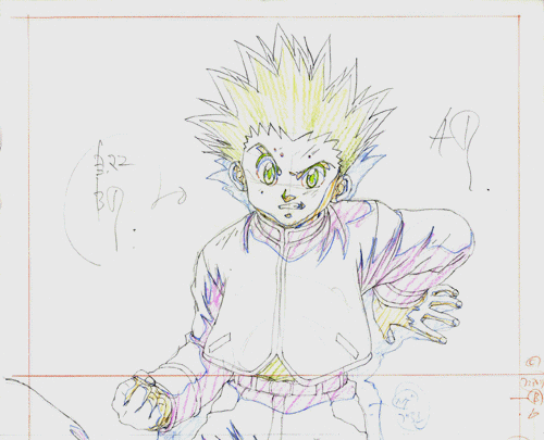 animated, genga, hunter_x_hunter, hunter_x_hunter_1999, production_materials, takuji_abe