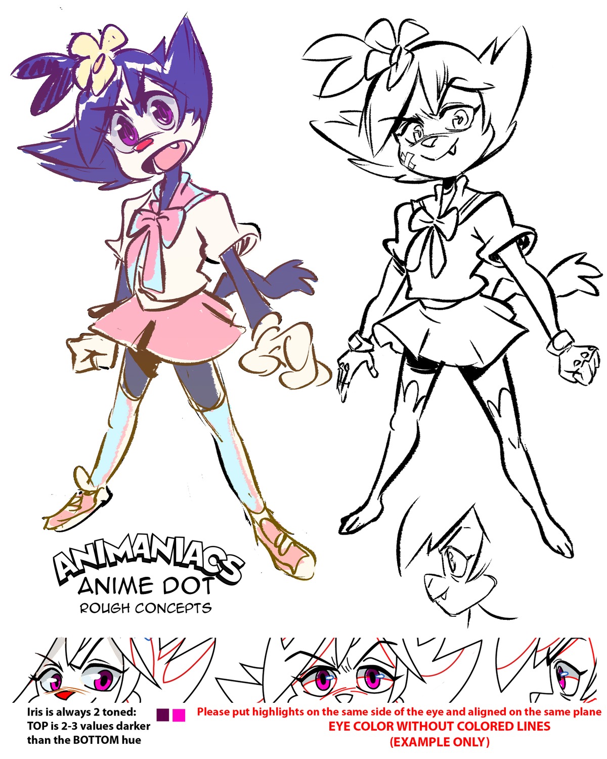animaniacs, animaniacs_(2020), character_design, concept_art, genevieve_tsai, production_materials, settei, western