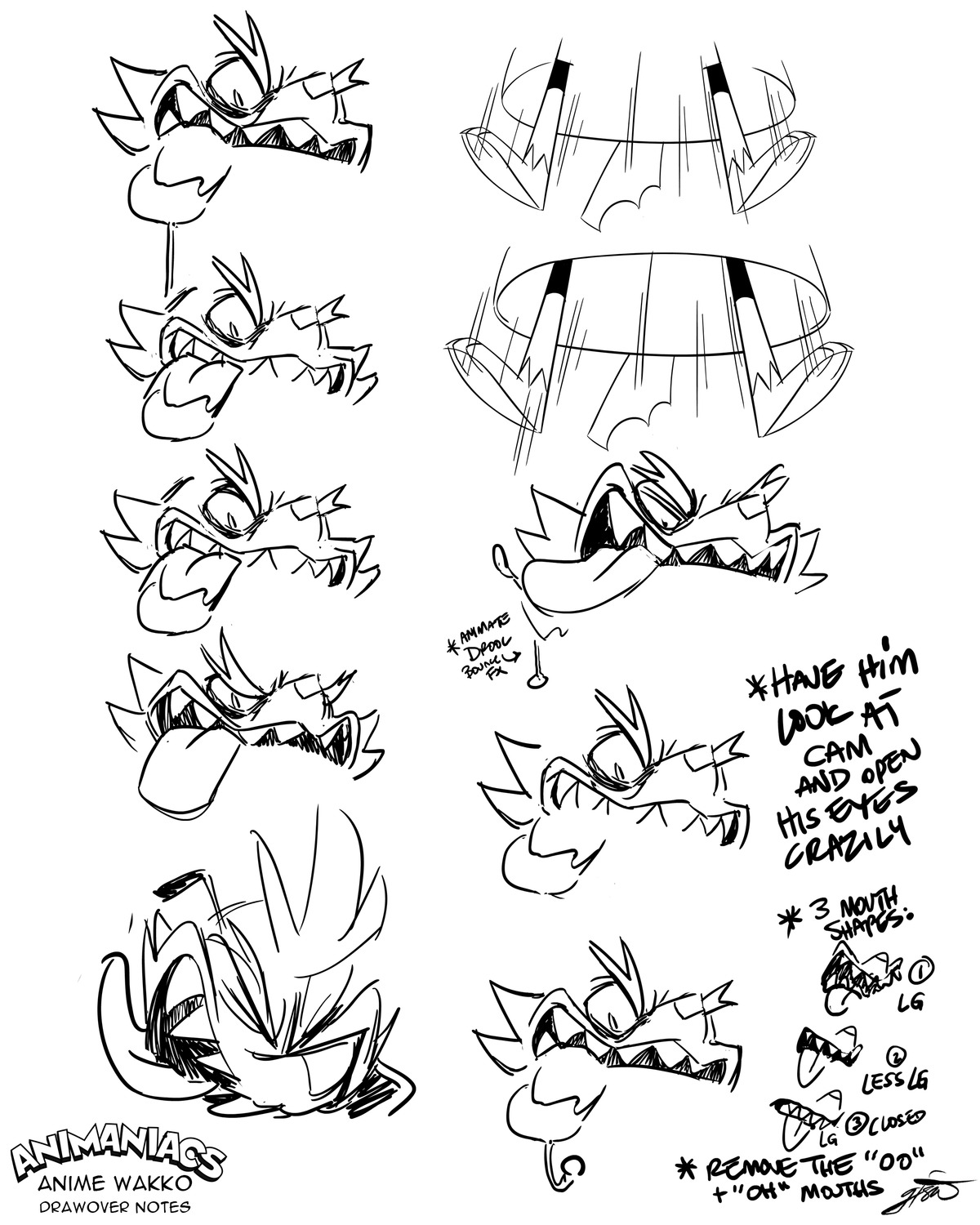 animaniacs, animaniacs_(2020), character_design, genevieve_tsai, production_materials, settei, storyboard, western