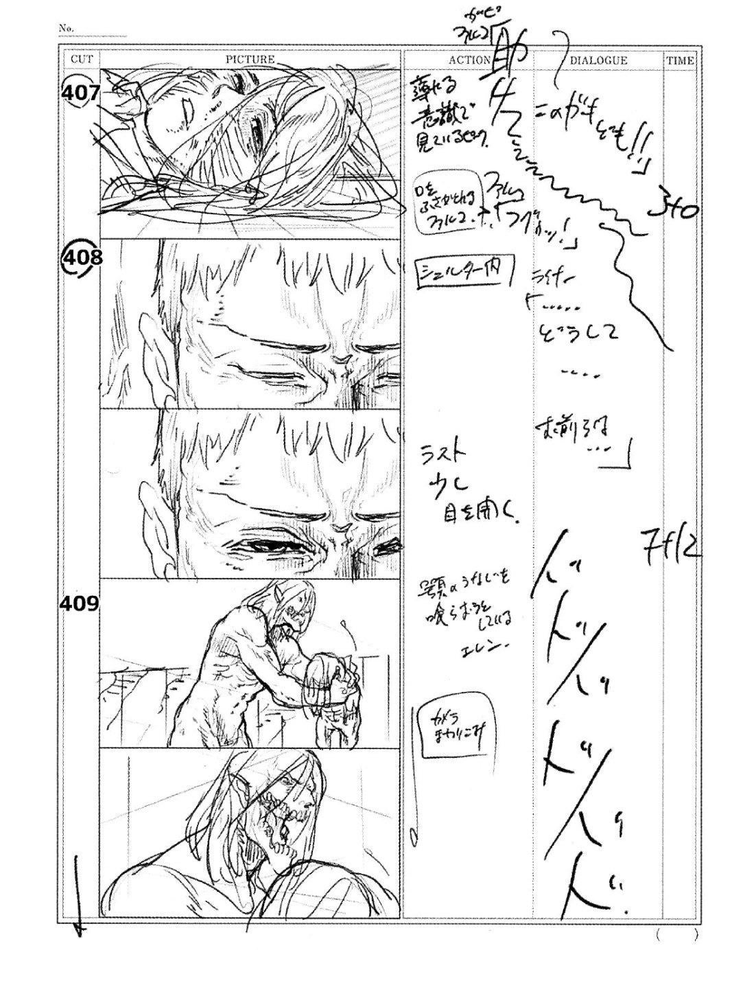 production_materials, shingeki_no_kyojin, shingeki_no_kyojin_series, shingeki_no_kyojin_the_final_season, storyboard, yuichiro_hayashi