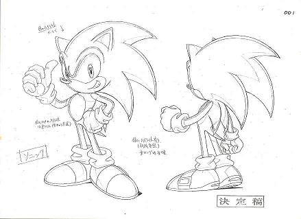 character_design, production_materials, satoshi_hirayama, settei, sonic_the_hedgehog, sonic_x