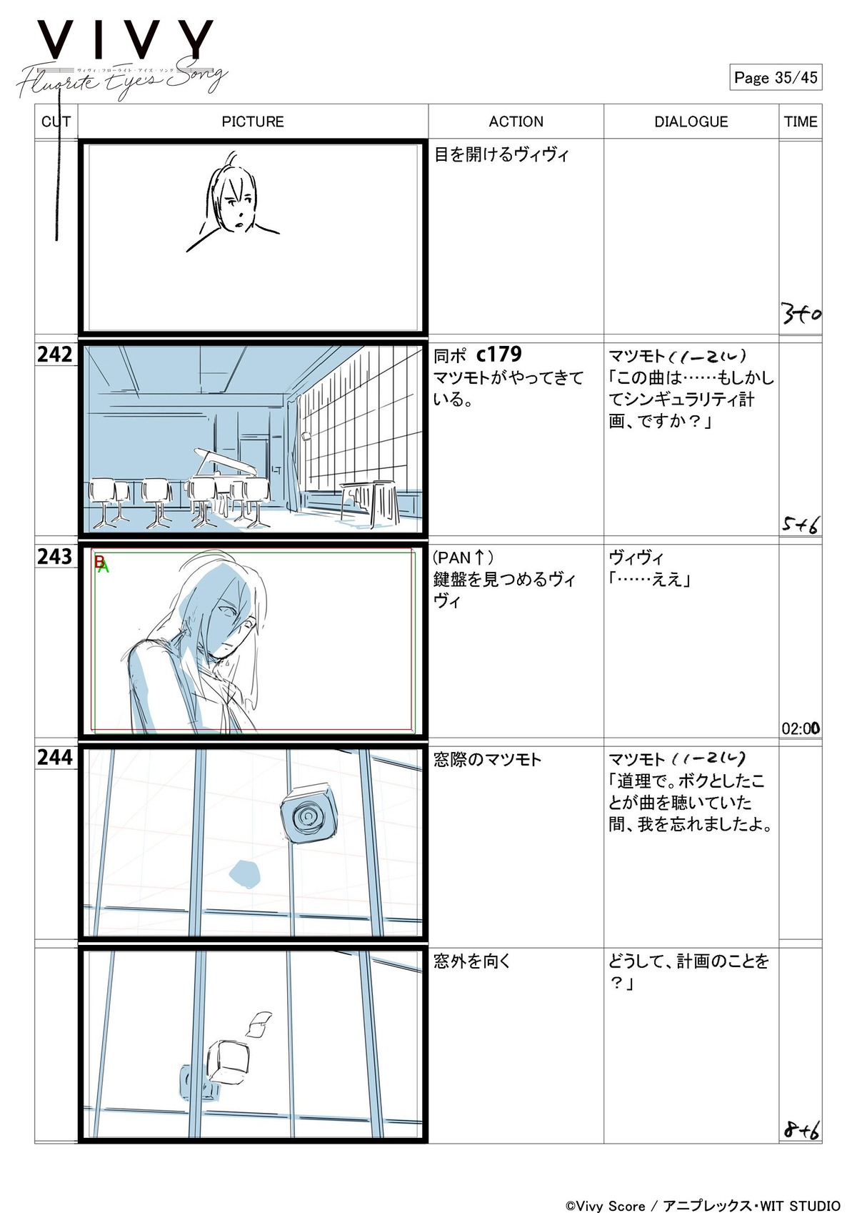 production_materials, storyboard, takashi_kawabata, vivy_-fluorite_eye's_song-
