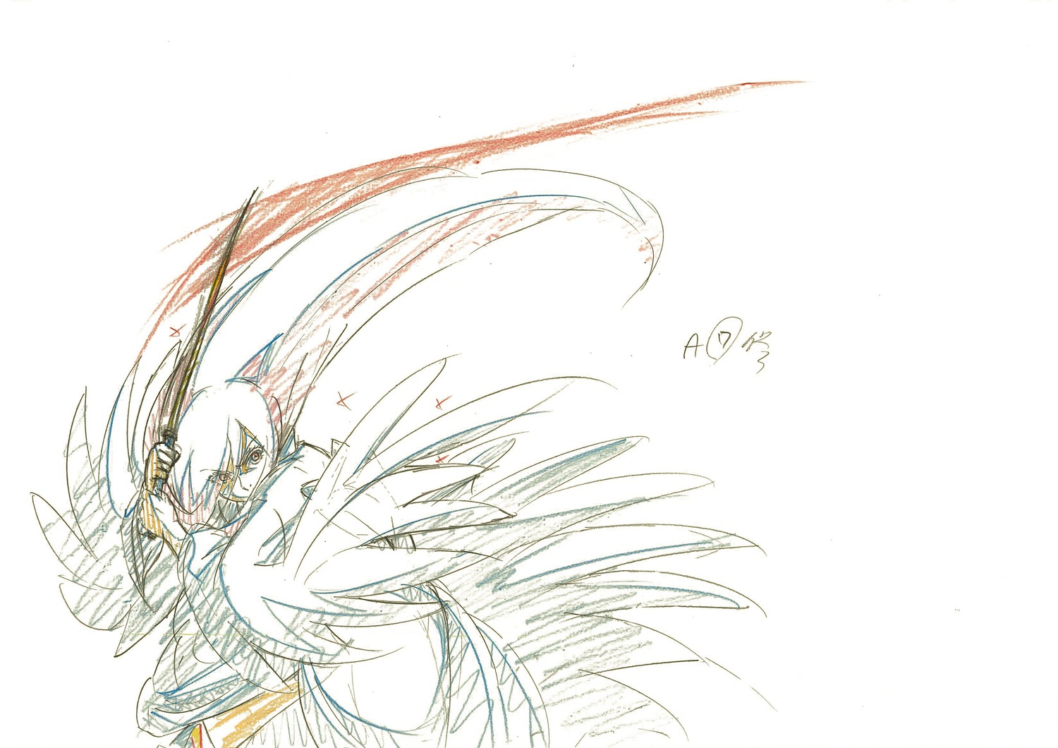 genga, jouran:the_princess_of_snow_and_blood, production_materials, yusuke_kawabe