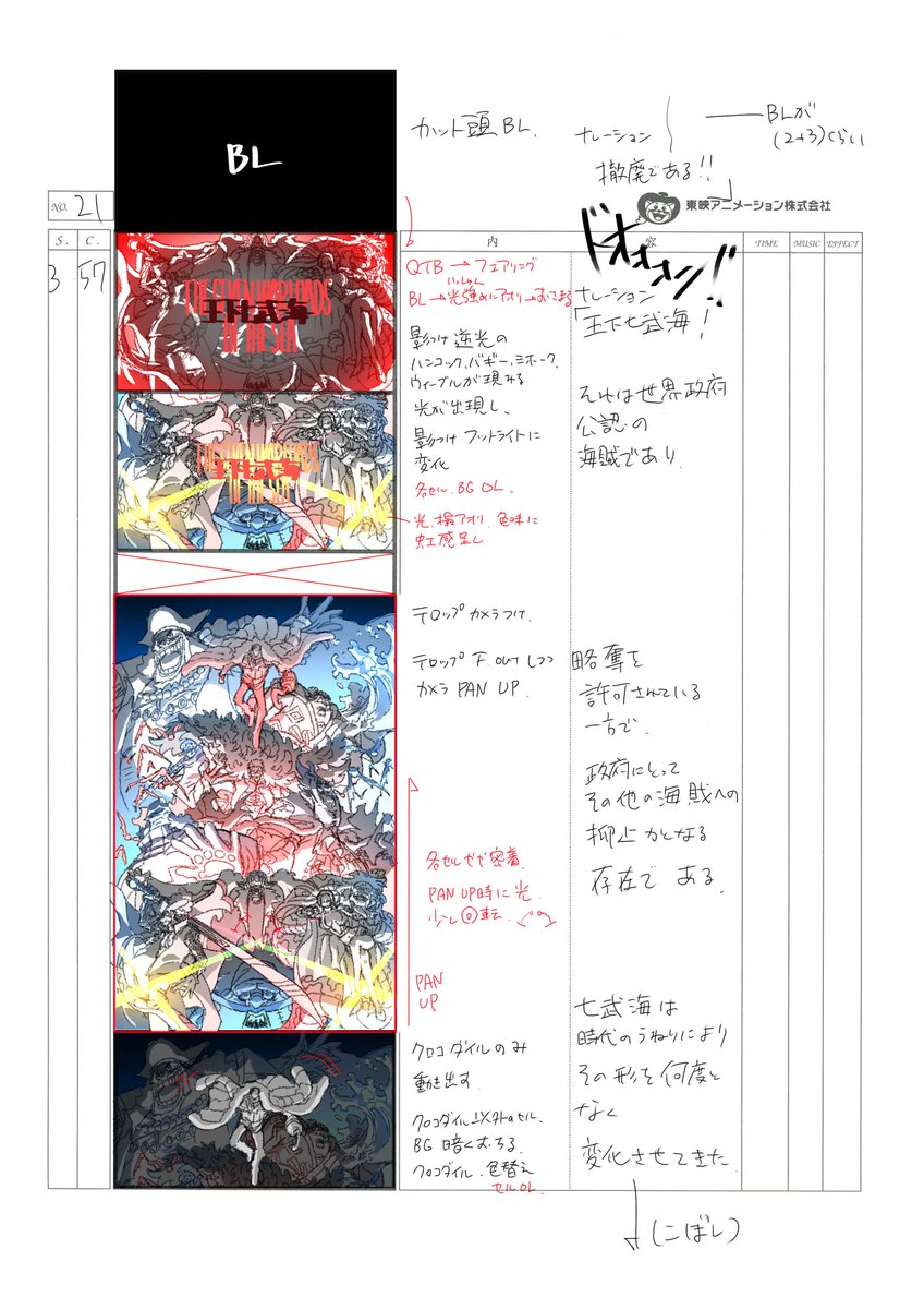 megumi_ishitani, one_piece, production_materials, storyboard