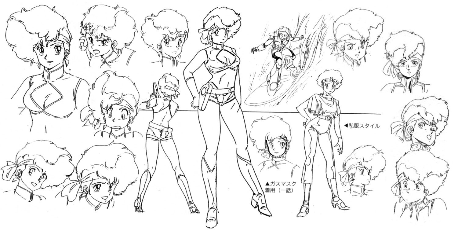 character_design, dirty_pair, dirty_pair_ova, production_materials, settei, tsukasa_dokite