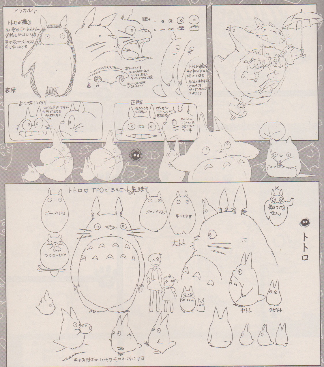 character_design, my_neighbor_totoro, production_materials, settei, yoshiharu_sato