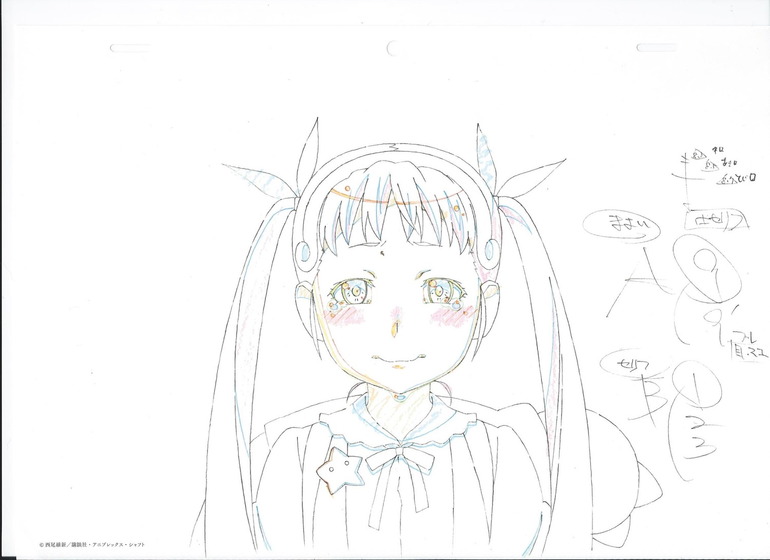 genga, monogatari_second_season, monogatari_series, naoto_nakamura, production_materials