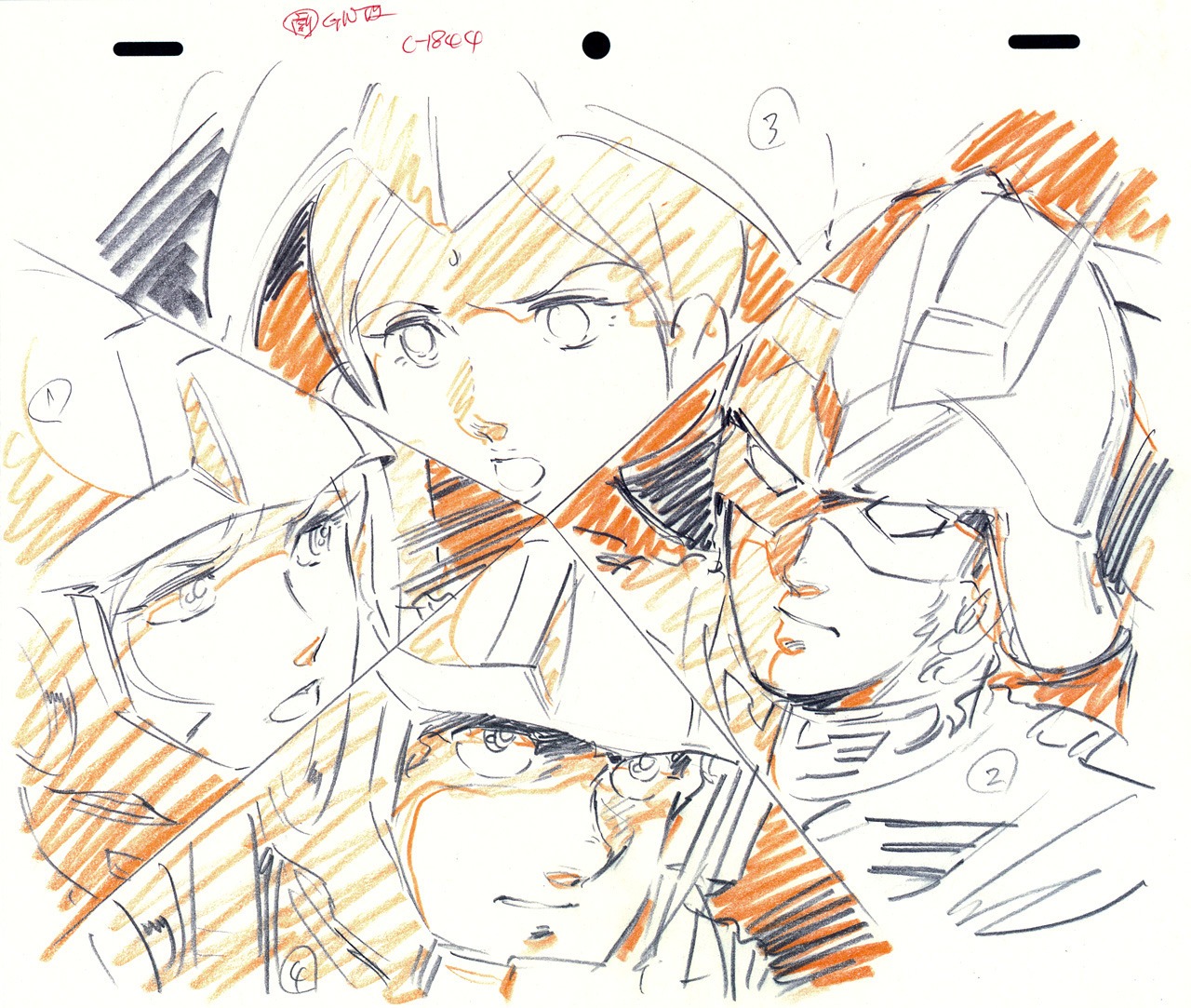 gundam, layout, mobile_suit_gundam_iii:_encounters_in_space, production_materials, yoshikazu_yasuhiko