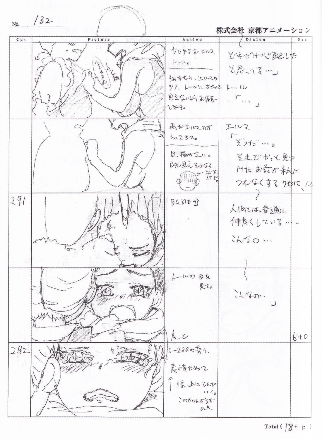 kobayashi-san_chi_no_maid_dragon_s, kobayashi-san_chi_no_maid_dragon_series, minoru_ota, production_materials, storyboard