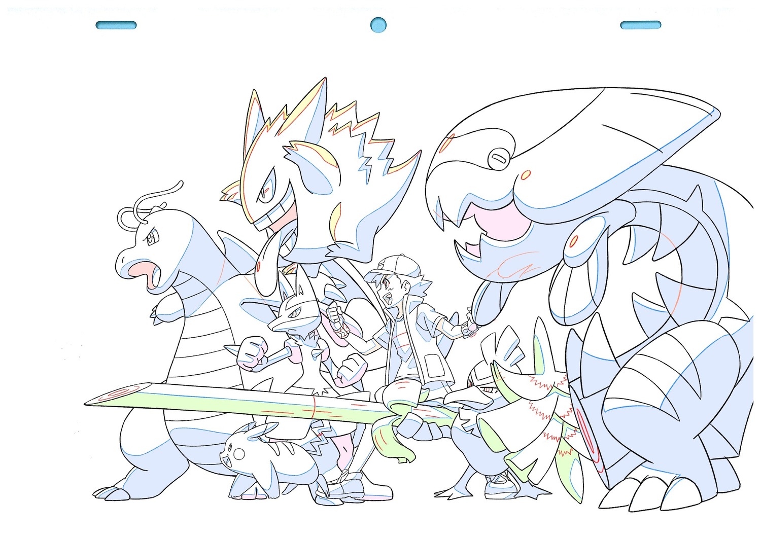 creatures, genga, pokemon, pokemon_(2019), production_materials, yuki_togashi