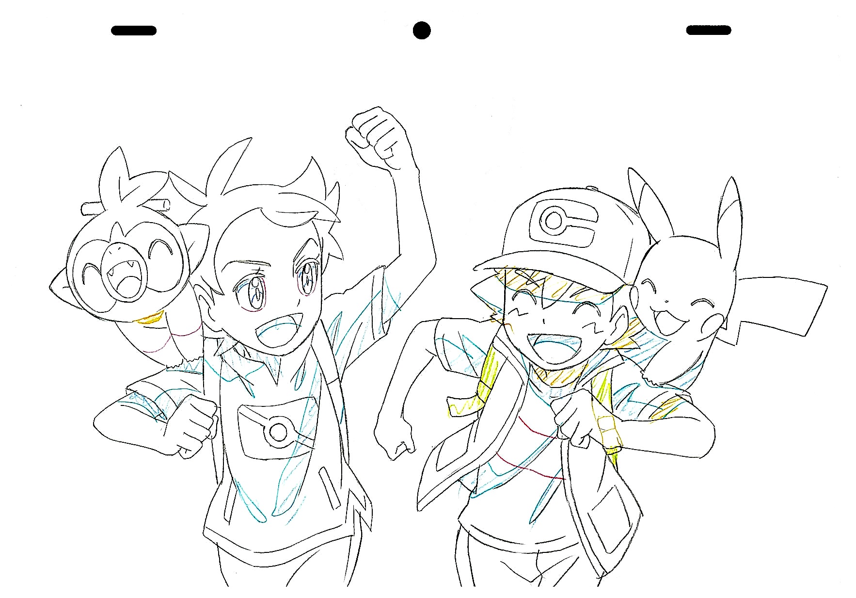 creatures, genga, pokemon, pokemon_(2019), production_materials, sayuri_ichiishi