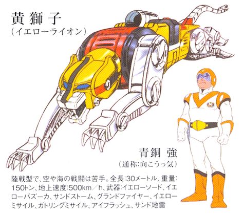 character_design, hyakujuu-ou_golion, illustration, kazuo_nakamura, mecha, mechanical_design, production_materials, settei